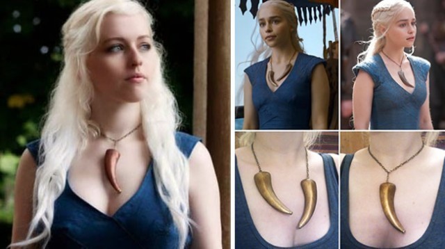 Colgantes de juego de tronos y la réplica exacta del collar de Khaleesi.